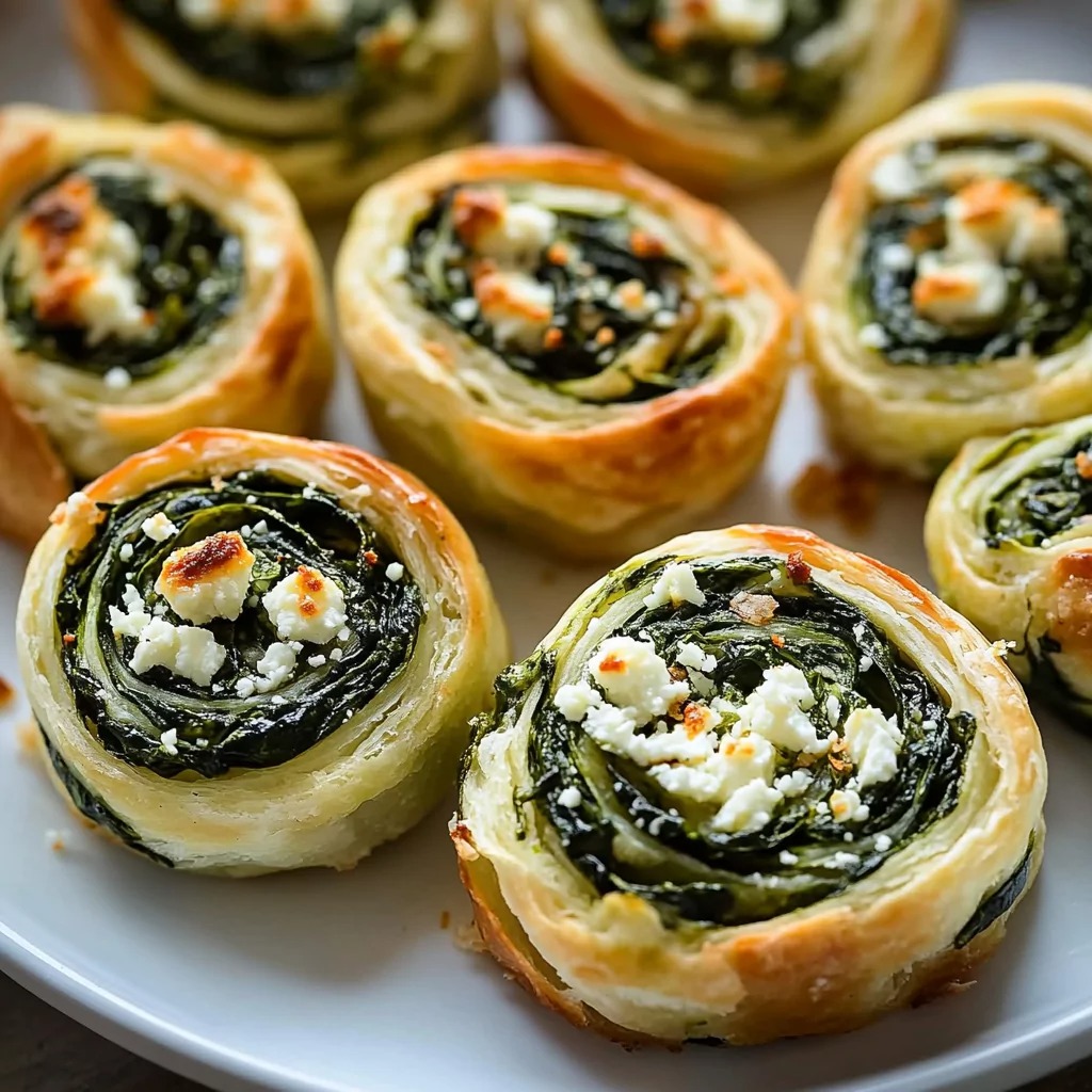 Spinach Feta Pinwheels.