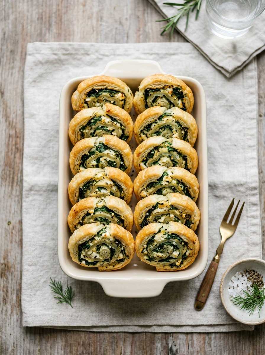 spinach feta pinwheels recipe