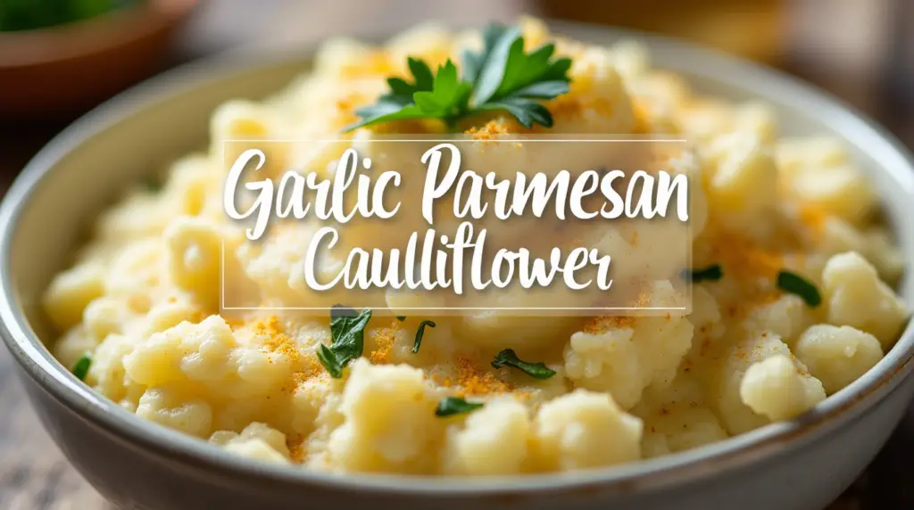 Garlic Parmesan Mashed Cauliflower