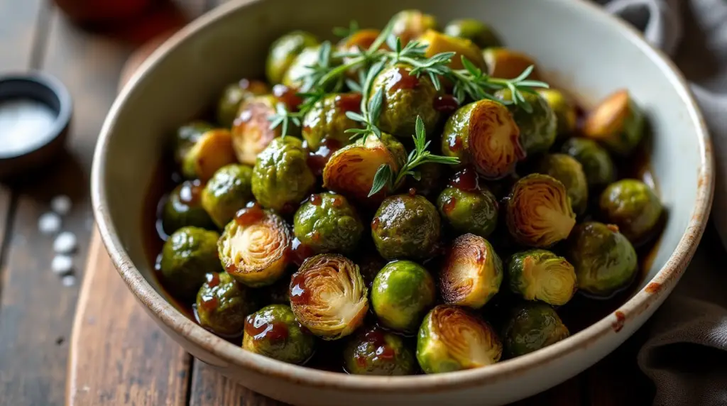 Roasted Brussels Sprouts with Balsamic Glaze
