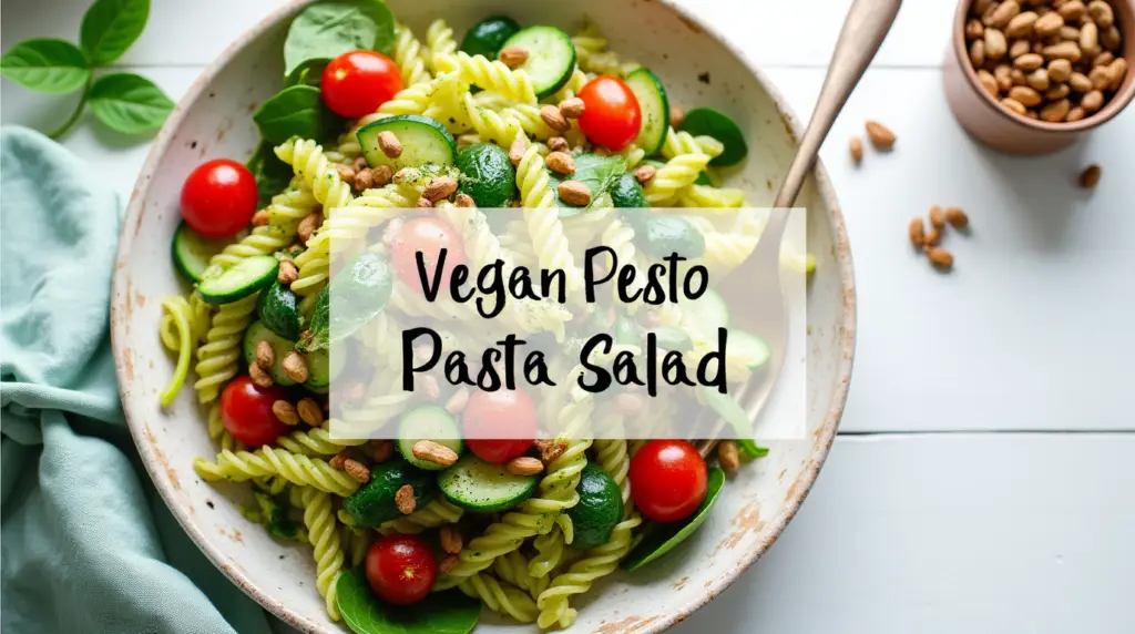 vegan pesto pasta salad