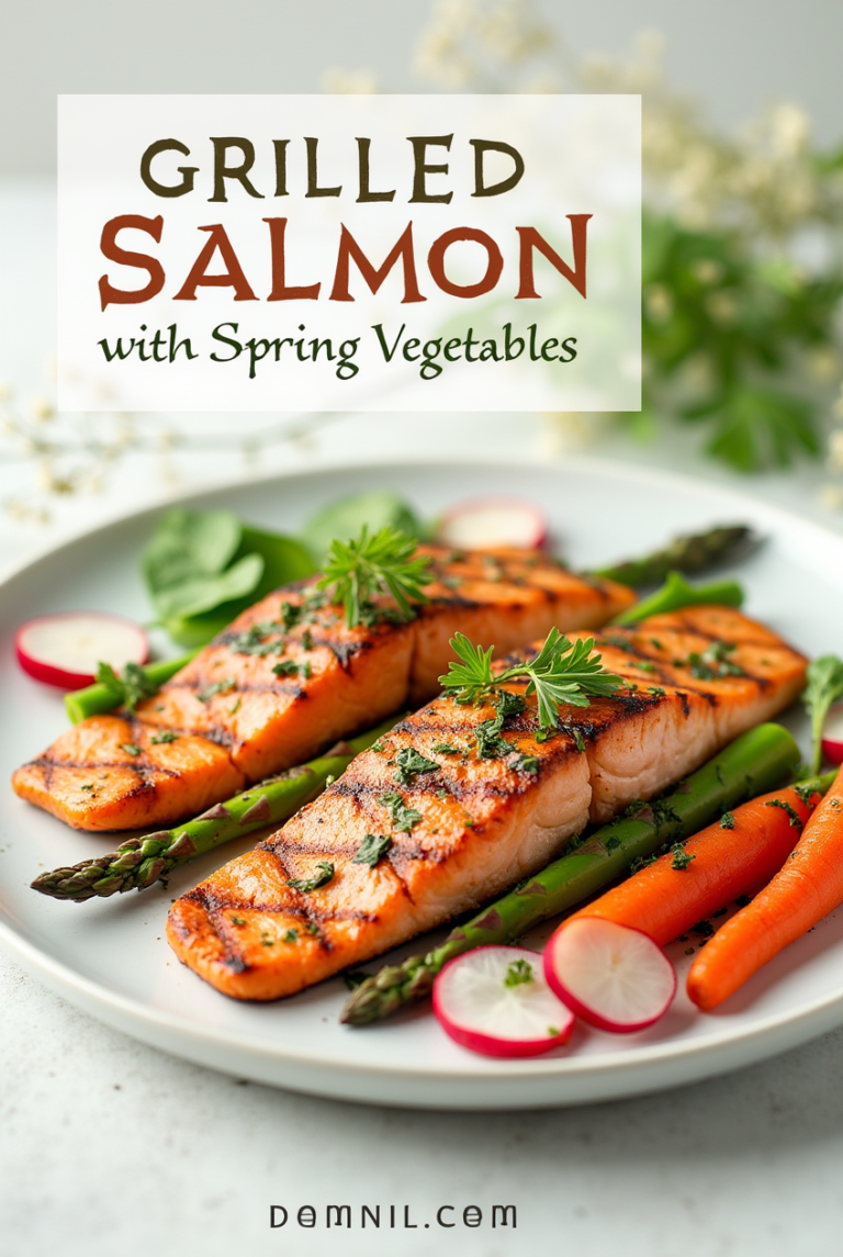 Grilled Salmon with Spring Vegetables