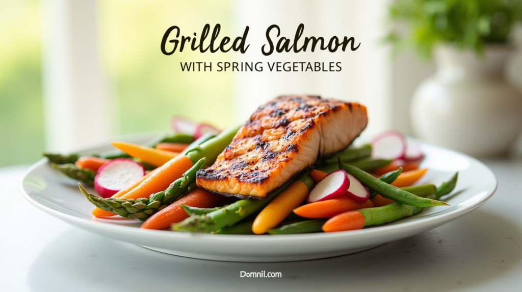 Grilled Salmon with Spring Vegetables