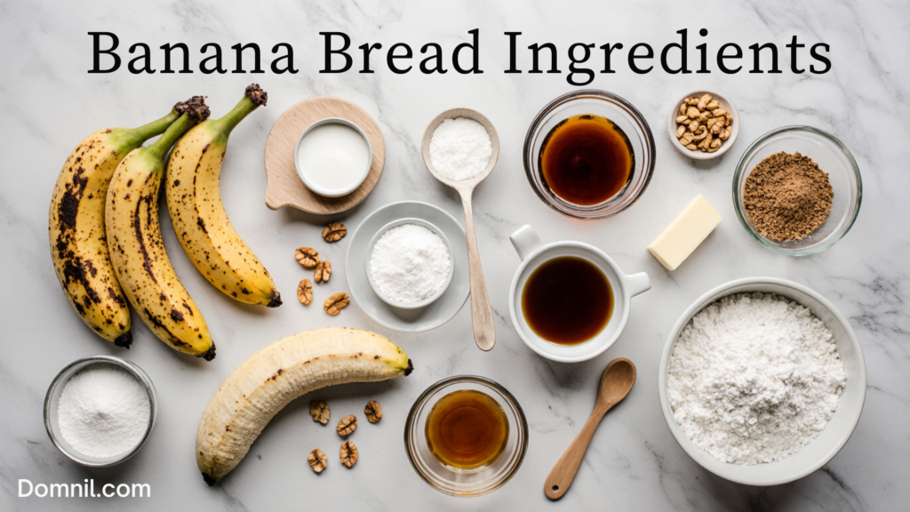 Ingredients for Perfect Banana Bread