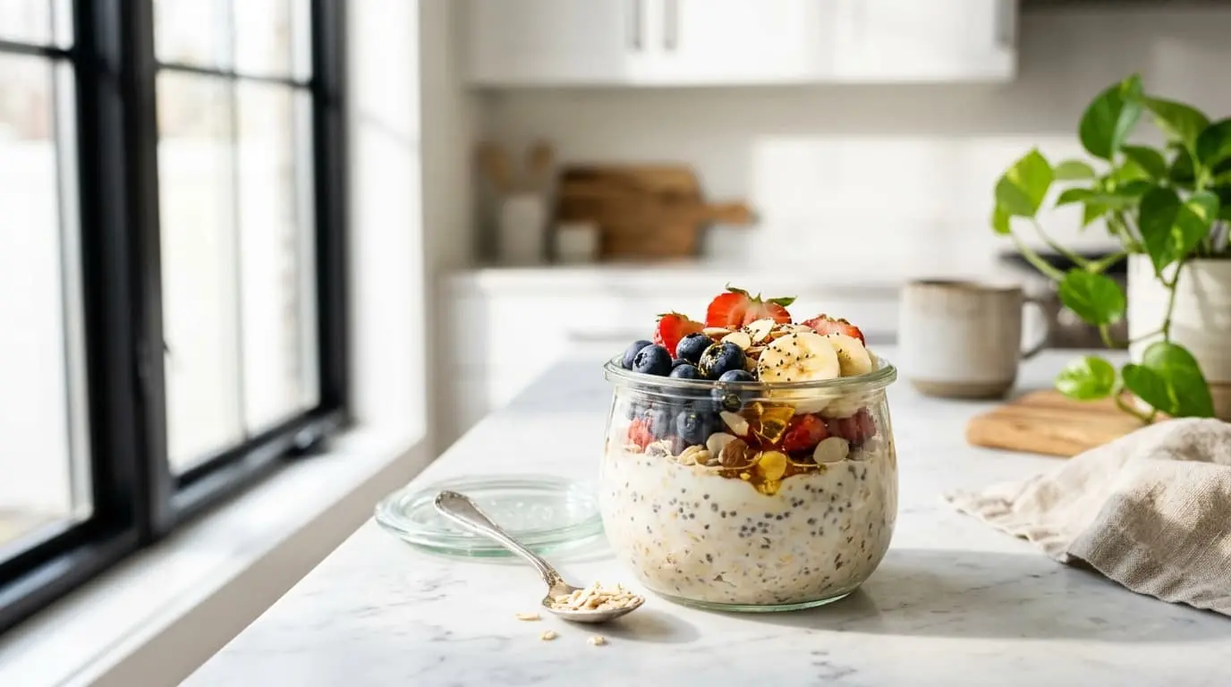 Easy Overnight Oats Recipe in a Glass Jar