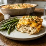 Creamy Million Dollar Chicken Casserole ready to serve